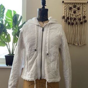 Free people quilted split back Hoodie